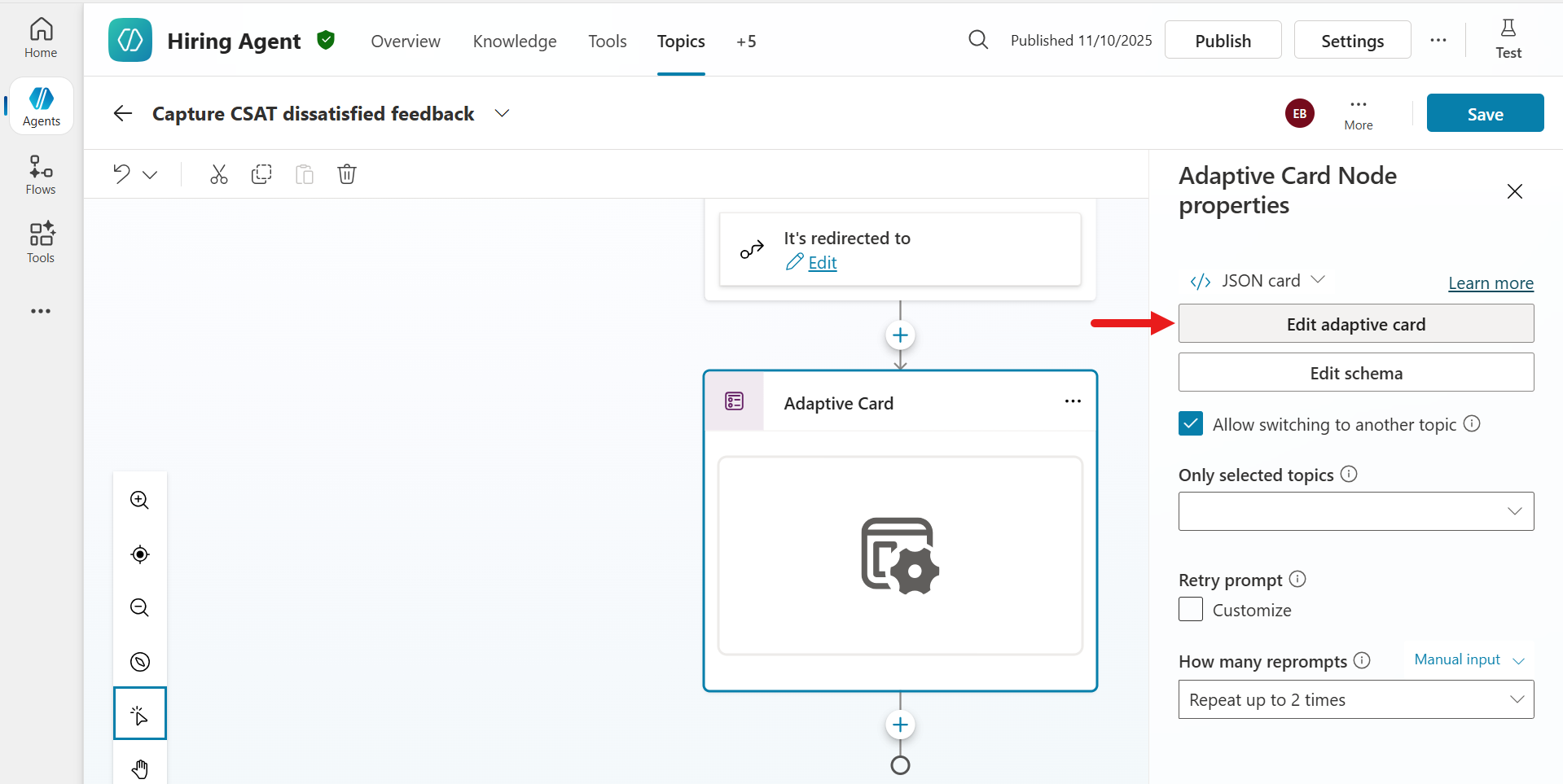 Adaptive Card 편집
