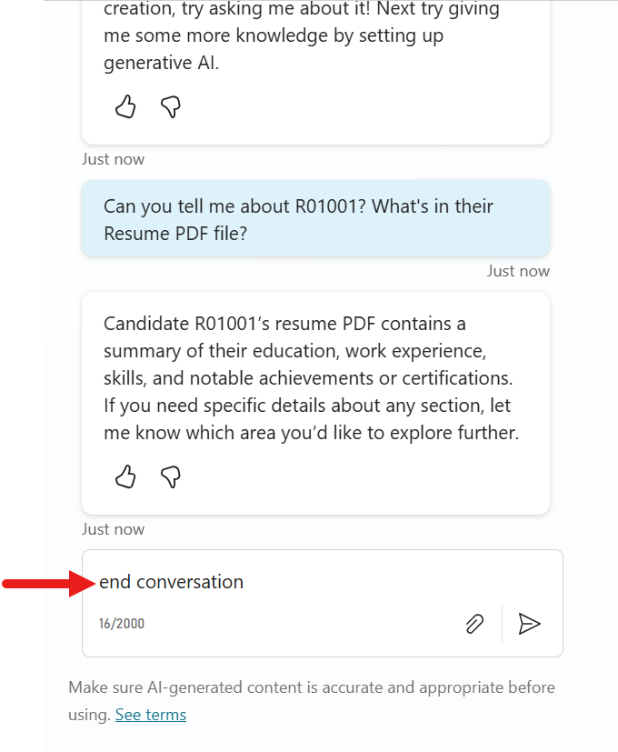 End of Conversation system topic 트리거