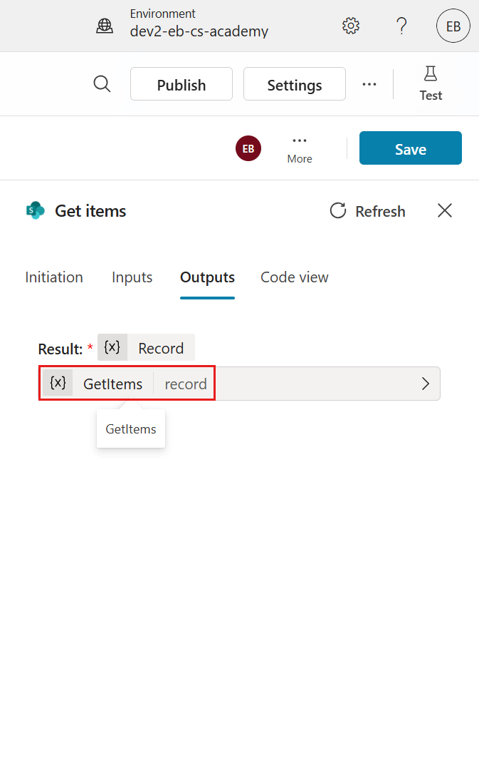 Update variable