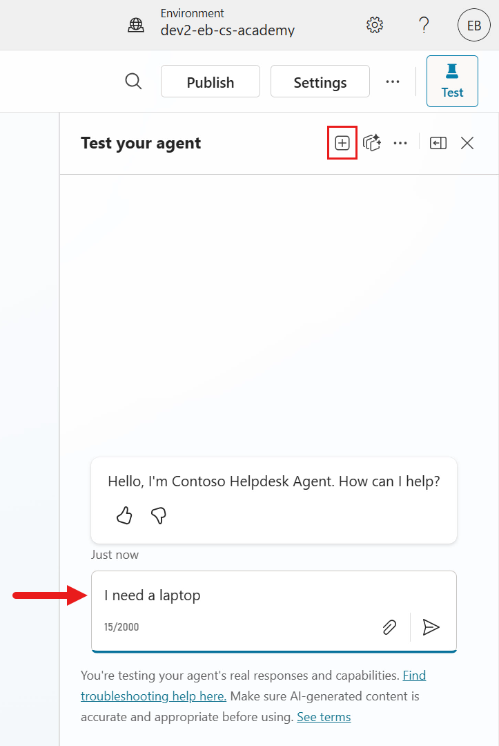 Test agent