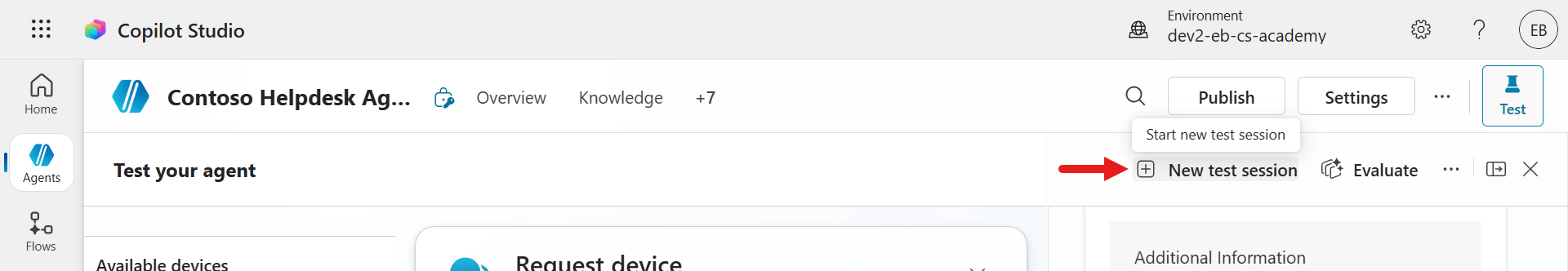 Refresh test pane