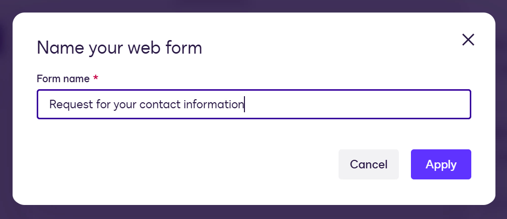 Web Form 이름 입력