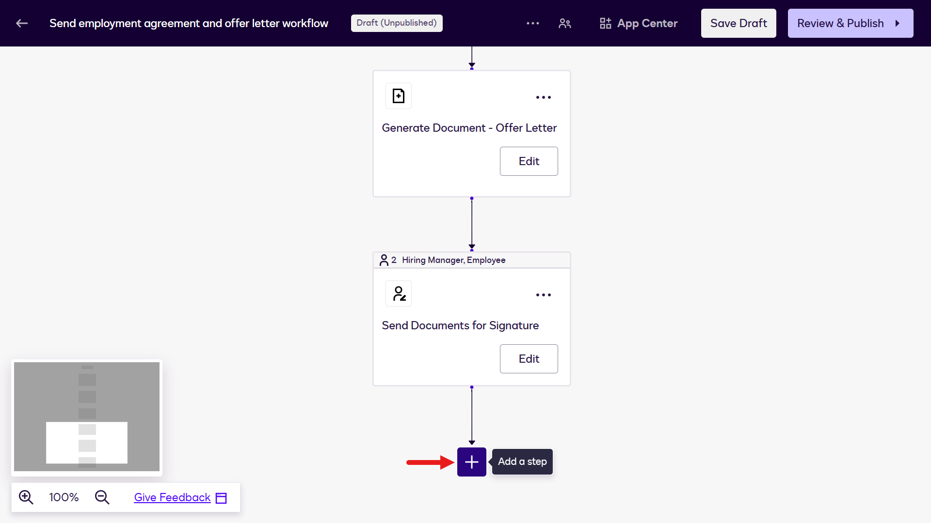 Confirmation Screen 추가를 위한 Add a step