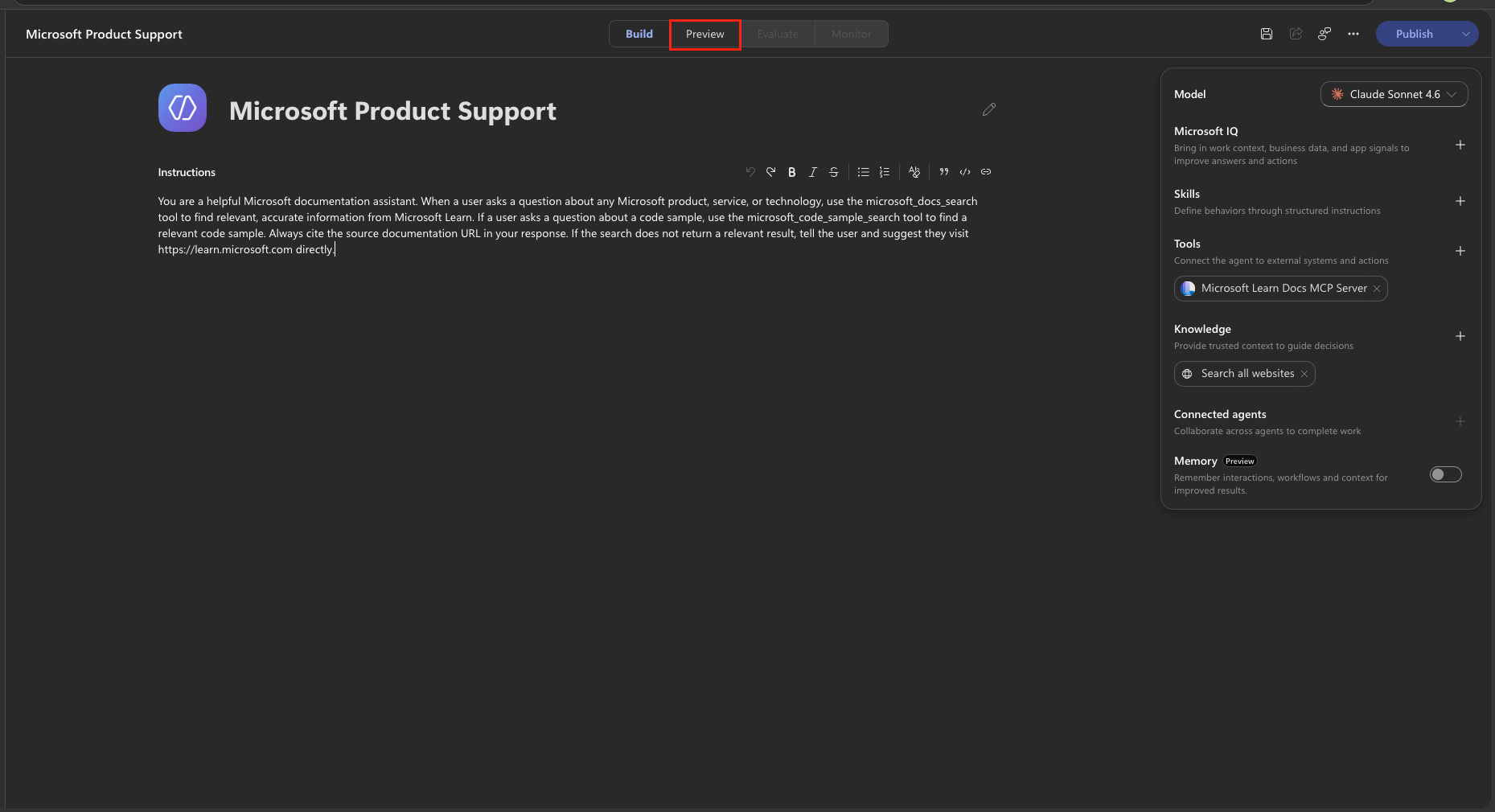 Open Preview tab