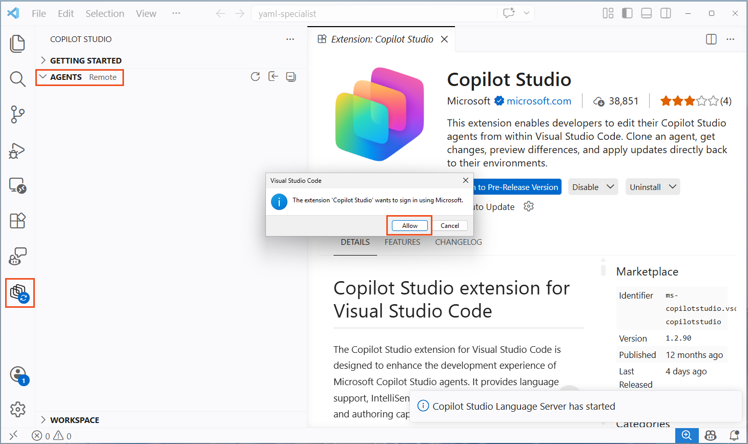 Copilot Studio 로그인