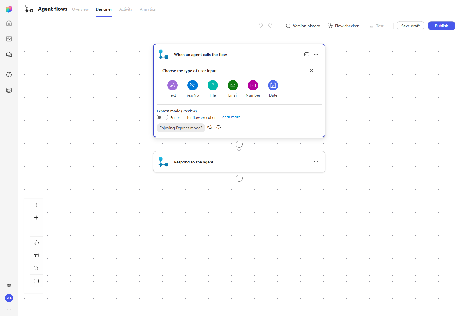Choosing the type of user input