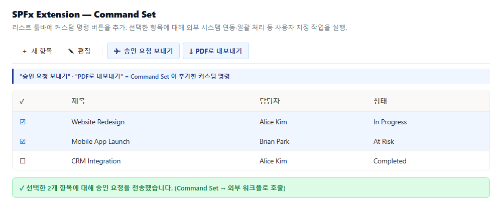 Command Set 데모